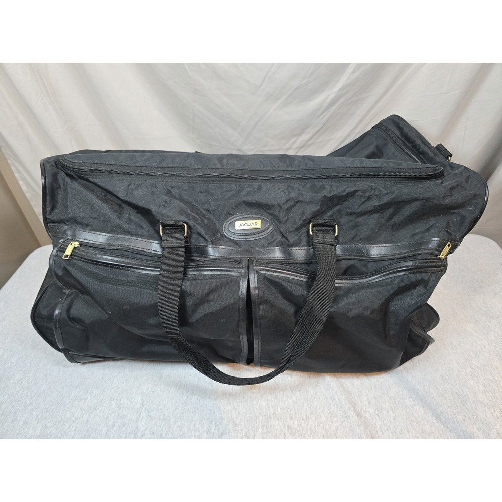 Vintage Jaguar Carry On Luggage Bag Black